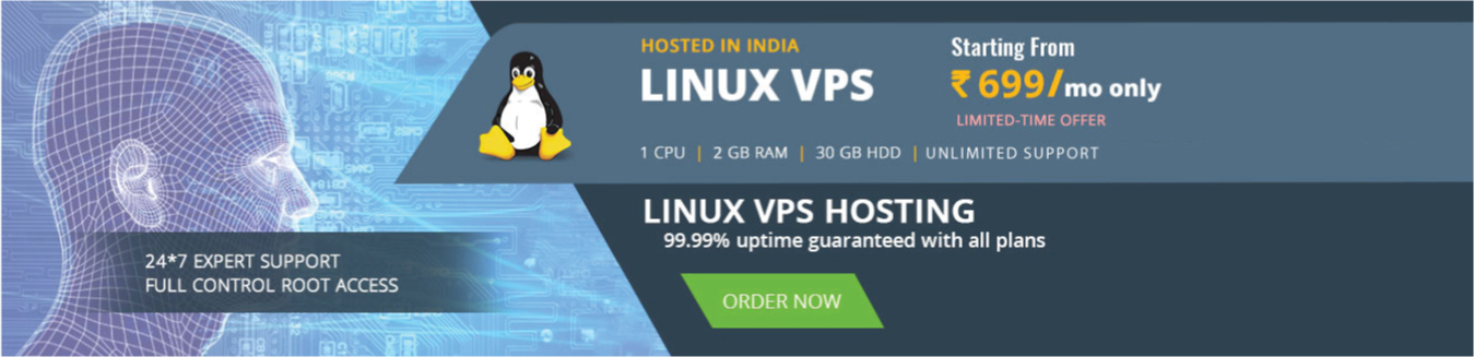linux vps hosting india banner